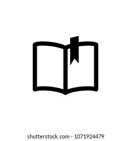 book with a bookmark icon. Element of minimalistic icon for mobile concept and web apps. Signs and symbols collection icon for websites, web design, mobile app on white background