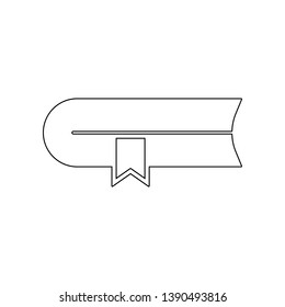book with a bookmark icon. Element of web for mobile concept and web apps icon. Outline, thin line icon for website design and development, app development