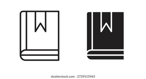 Ícone do marcador do livro. sinal plano preenchido para conceito móvel e web design