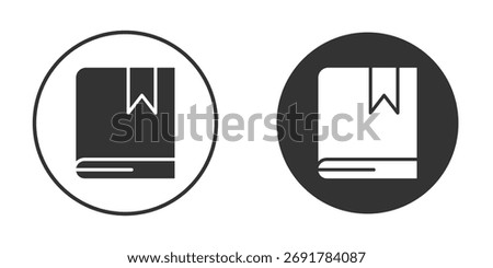 Book bookmark icon. filled flat sign for mobile concept. Vector graphics
