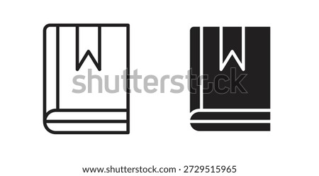 Book bookmark icon. filled flat sign for mobile concept and web design