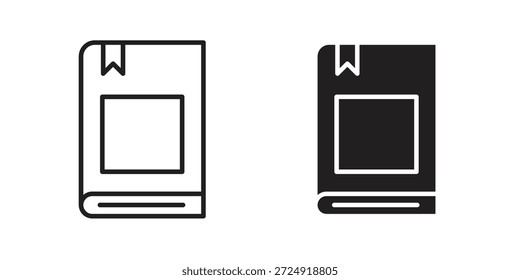 Ícone de indicador de livro - coleção plana e de traçados para trabalho do ux da interface do usuário.