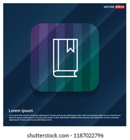 Book with bookmark icon - Free vector icon