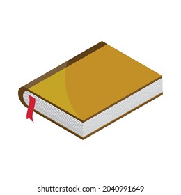 book with bookmark icon isolated