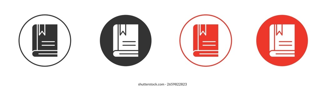 Ícone de marcador de livro para logotipo, símbolo de sinal de vetor para design
