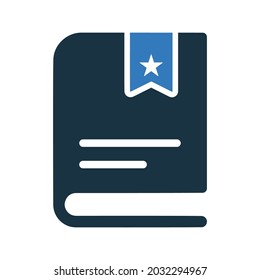 Book, bookmark icon. Simple editable vector illustration.
