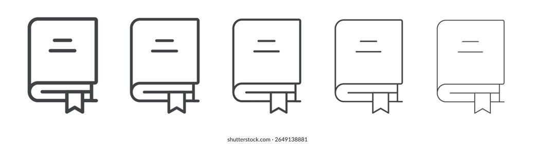Book with bookmark icon simple illustration logo art
