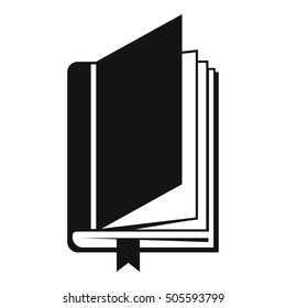 Book with bookmark icon. Simple illustration of book with bookmark vector icon for web