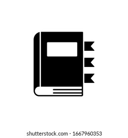 Buchtitel, Lesezeichen-Symbol. Einfache Wissenssymbole für Vektorillustration für ui und ux, website oder mobile Anwendungen