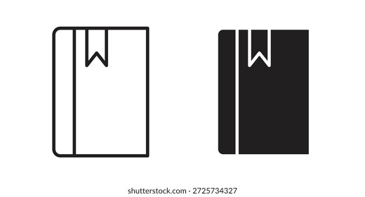 Ícone de indicador de livro para modelo. Conjunto de gráficos vetoriais de ícones