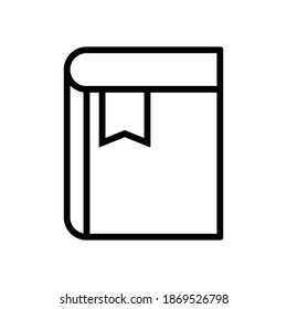 book with bookmark icon vector