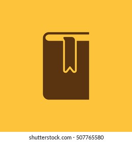 Book and bookmark icon. vector design. Library, bookmark symbol. web. graphic. JPG. AI. app. logo. object. flat. image. sign. eps. art. picture - stock vector
