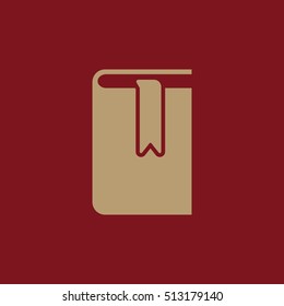Book and bookmark icon. vector design. Library, bookmark symbol. web. graphic. JPG. AI. app. logo. object. flat. image. sign. eps. art. picture - stock vector