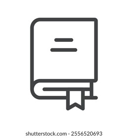 Book with bookmark icon Vector logo outline