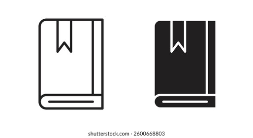 Book bookmark icons graphics set vectors