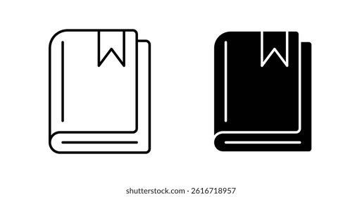 Book bookmark icons set for website design