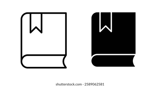 Book bookmark icons thin line illustrations designs