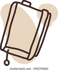 Book with a bookmark, illustration, on a white background.