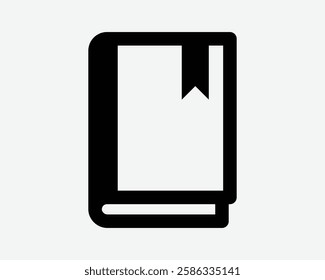 Book with Bookmark Label Tag Closed Close Dictionary Read Reading Page Marker Mark Outline Shape Line Graphic Illustration Artwork Vector Sign Symbol