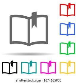 book with a bookmark multi color style icon. Simple thin line, outline vector of web icons for ui and ux, website or mobile application