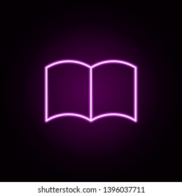 book with bookmark neon icon. Elements of Minimal universal theme set. Simple icon for websites, web design, mobile app, info graphics