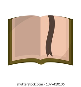libro con marcador sobre ilustración vectorial de estilo de fondo blanco