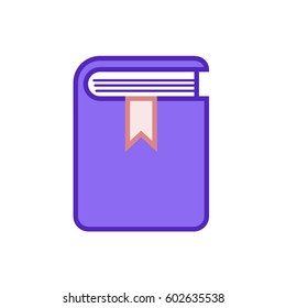 Book with bookmark sign