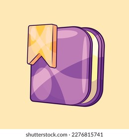 Book with Bookmark Sign Vector Illustration