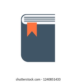 Book and bookmark vector icon