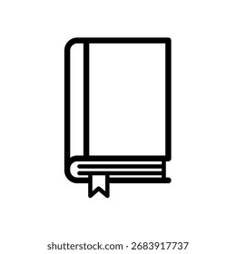  Book with bookmark - vector icon