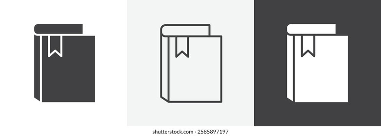 Book bookmark vector icons collection graphic designs for ui designs