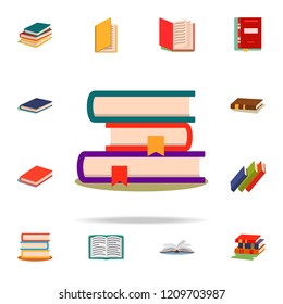 book with bookmarks flat icon. Book icons universal set for web and mobile