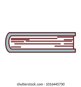 book bottom view in colorful silhouette with brown contour