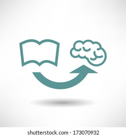Book and brain icon