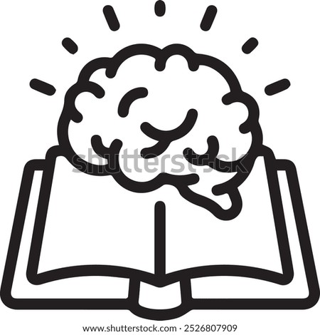 Book with Brain icon eps vector formet 