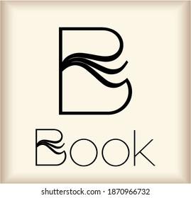 Book brand logo design template. note page, ebook, reader, classbook, e-book, scrapbook, novel. Isolated on soft background. Flat style trend  modern design vector illustration.