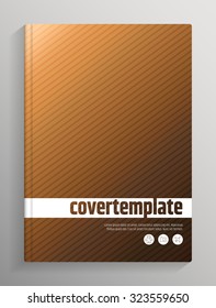 Book / brochure cover design template, blurred lines on gradient background, with bleed and crop marks