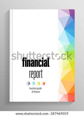 book brochure cover financial report stock vector royalty free