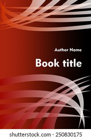 Book or brochure template in modern design with transparency strips on black and red area