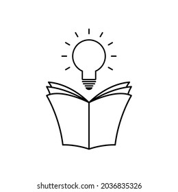 book with bulb icon. education symbol vector idea icon