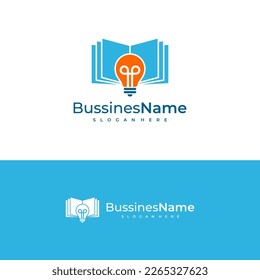 Book Bulb logo vector template. Creative Bulb logo design concepts