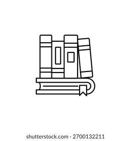 Ilustración del icono del Paquete del libro, concepto de libros apilados, colección de la educación y del aprendizaje, símbolo de la Biblioteca, conocimiento de la lectura, diseño del Vector del material de estudio