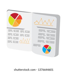 Book of business reports. Vector illustration design