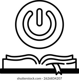 A book with a button on the cover