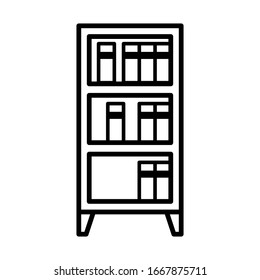 Diseñar símbolos y signos vectoriales de icono del gabinete