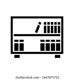 Book cabinet icon vector sign and symbols on trendy design