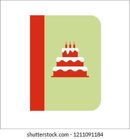 book cake vector icon