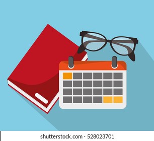 Book calendar glasses and Worktime design