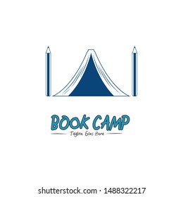 book camp logo template. Professional services for branding your company, organization, and business.
