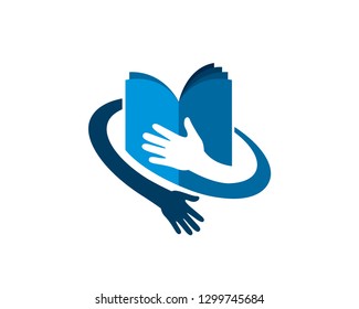 Book Care or Library Logo Template, Icon, Symbol - Vector
